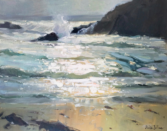 "Pacific Luster" 16x20 inch original oil painting by Artist Kristina Sellers